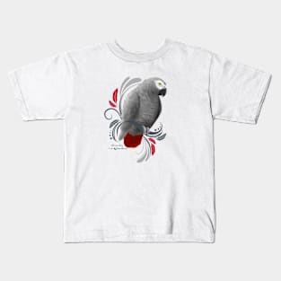 African Grey Parrot Kids T-Shirt